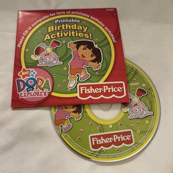 Dora the Explorer printable birthday activities CD 2007 Nickelodeon Nick Junior - Picture 1 of 8